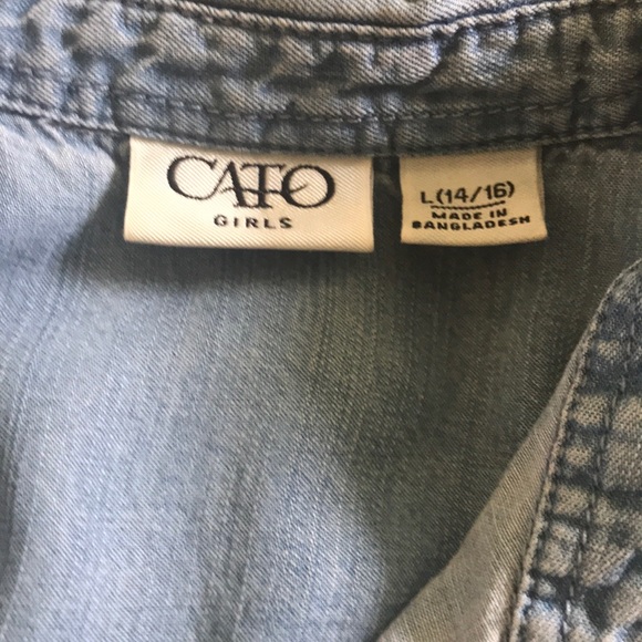 Girls denim look dress - Picture 2 of 2